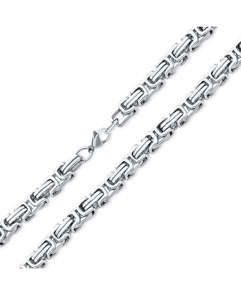 Mechanic Byzantine Biker Jewelry Urban Double link Flexible Heavy Chain Necklace For Men For Stainless Steel
