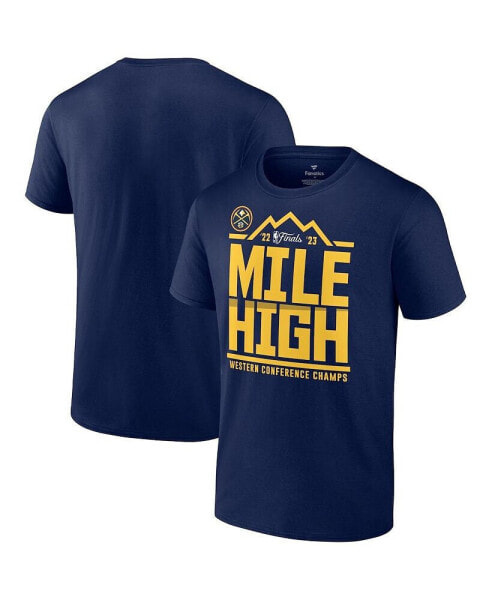 Men's Navy Denver Nuggets 2023 Western Conference Champions Spin Hometown Mantra T-shirt