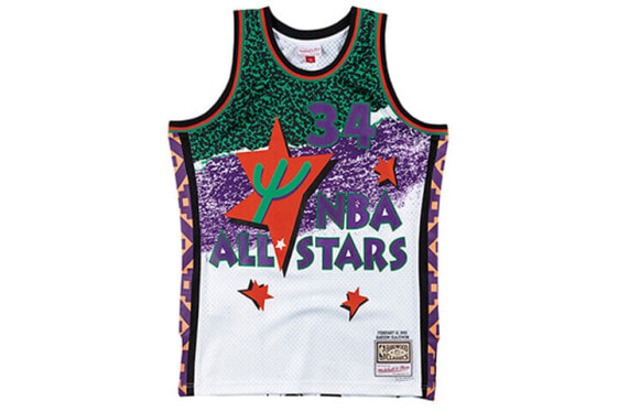 Basketball Vest Mitchell SMJYNG18434-ASWWHIT95HOL