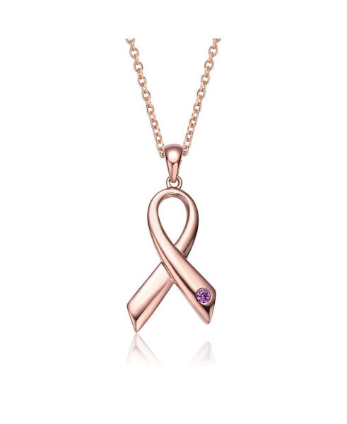 Sterling Silver 18K Rose Gold Plated Infinity Loop Necklace