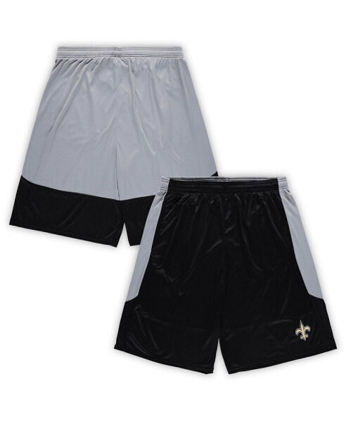 Men's Black New Orleans Saints Big Tall Team Logo Shorts