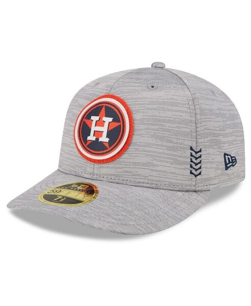 Men's Gray Houston Astros 2024 Clubhouse Low Profile 59FIFTY Fitted Hat