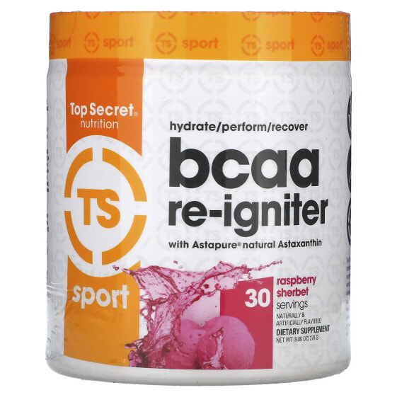 БАД аминокислоты Top Secret Nutrition BCAA Re-Igniter с натуральным астаксантином Astapure, малиновый черничный, 278 г.