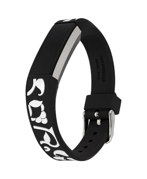 Black and White Premium Silicone Band Compatible with Fitbit Alta and Fitbit Alta Hr