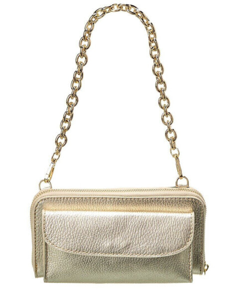 Italian Leather Wallet On Chain Women's Gold