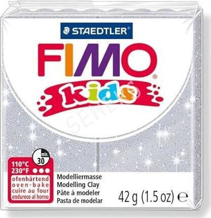 Fimo Masa plastyczna termoutwardzalna Kids brokatowa biel 42g