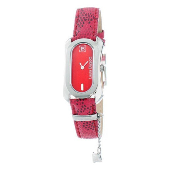 Женские часы аналоговые красный циферблат розовый браслет Laura Biagiotti