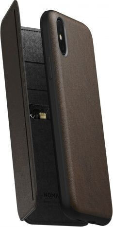 Чехол для смартфона Nomad Tri-Folio кожаный прочный ржаво-коричневый iPhone X / Xs