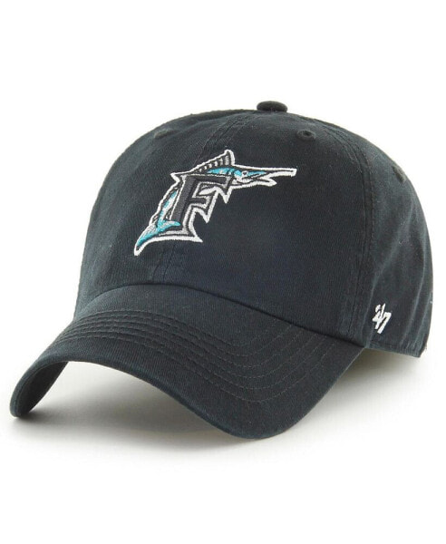 Головной убор '47 Brand Florida Marlins, черный, коллекция Cooperstown Franchise.