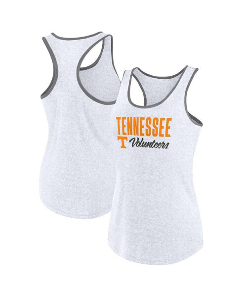 Women's Ash Tennessee Volunteers Fuel Racerback Tank Top