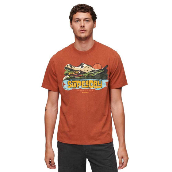 SUPERDRY Travel Postcard Graphic short sleeve T-shirt