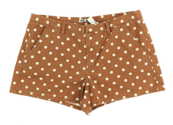 Madewell 194073 Womens Brown White Polka Dot Cotton Summer Shorts Size 12