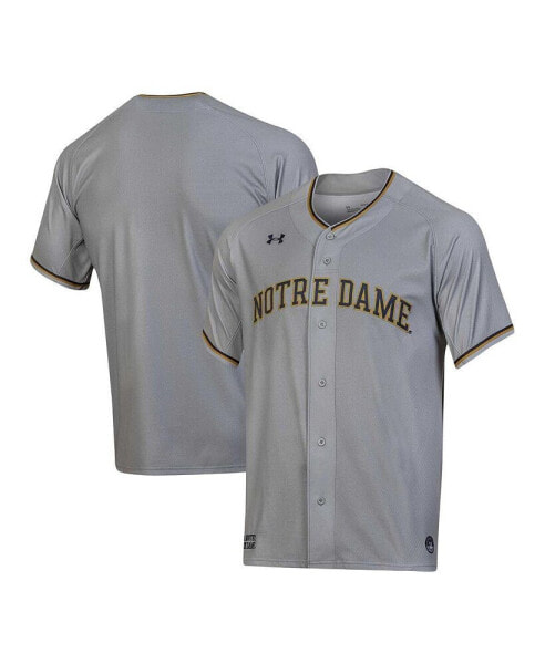 Men's Gray Notre Dame Fighting Irish Replica Baseball Jersey