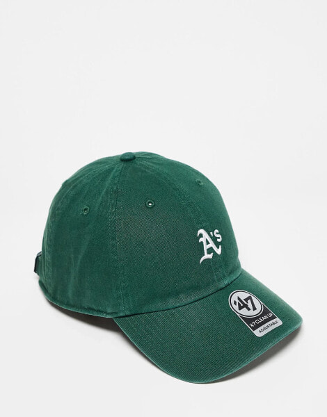 47 Brand Oakland mini logo cap in washed green