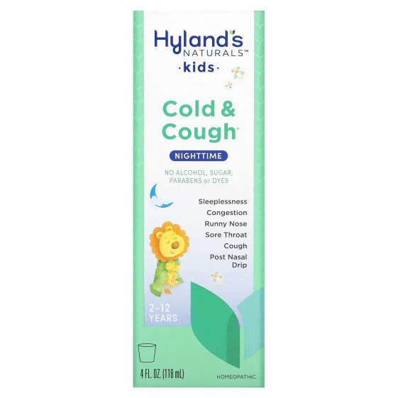 Hyland's Naturals, От простуды и кашля для детей, для детей от 2 до 12 лет, без добавок, 118 мл (4 жидк. Унции)