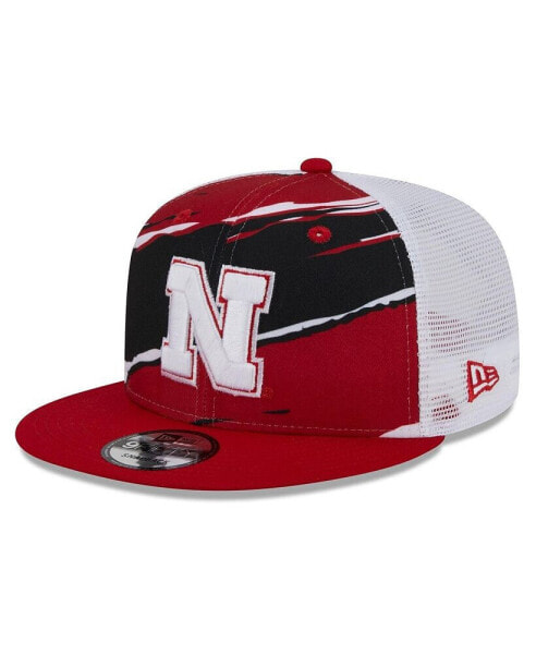 Men's Scarlet Nebraska Huskers Tear Trucker 9FIFTY Snapback Hat