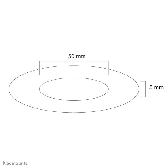 Neomounts by Newstar ceiling cover - White - Ceiling - FPMA-C100 - FPMA-C100SILVER - 3 mm - 5 cm - 1 pc(s)