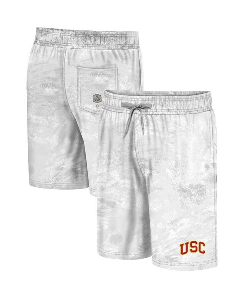 Men's White USC Trojans Realtree Aspect Ohana Swim Shorts