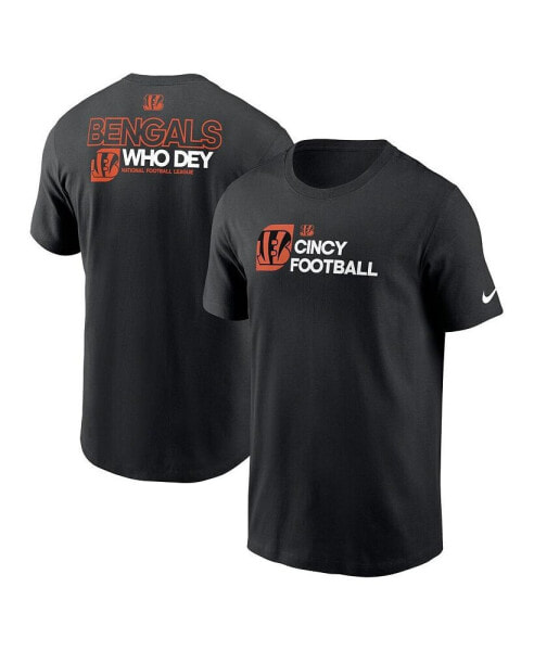 Men's Black Cincinnati Bengals Outline T-Shirt