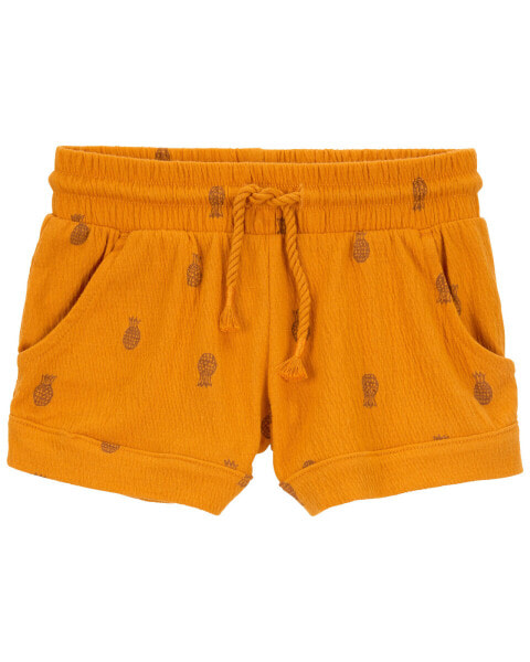 Baby Pineapple Pull-On Knit Gauze Shorts 9M