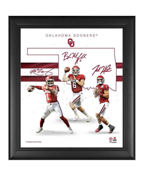 Oklahoma Sooners Framed 15" x 17" Quarterbacks Franchise Foundations Collage
