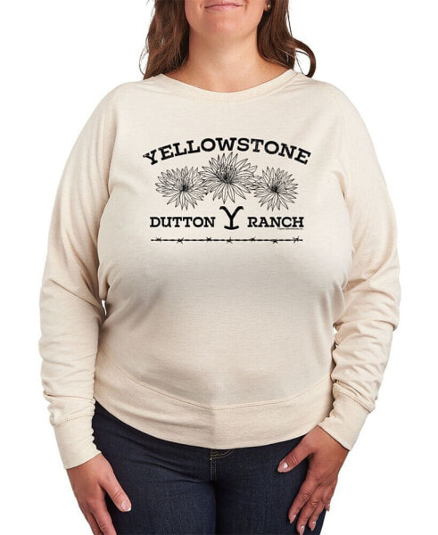 Yellowstone Wildflowers Plus Size Graphic Pullover