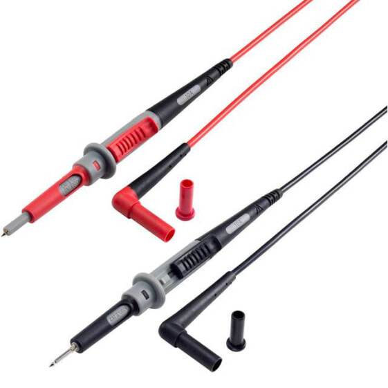 Voltcraft MS-4PS - Test lead set - Black - Red - 1 m - 600 - 1000 V - 10 A - Straight