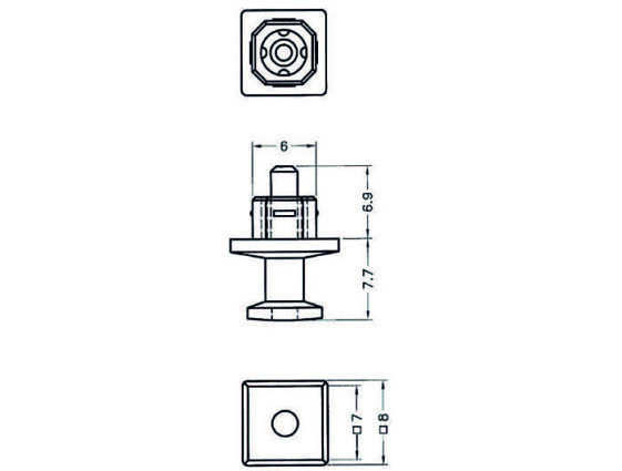 Delock 64023 - Black - Acrylonitrile butadiene styrene (ABS) - 8 mm - 14.6 mm - 8 mm - Polybag