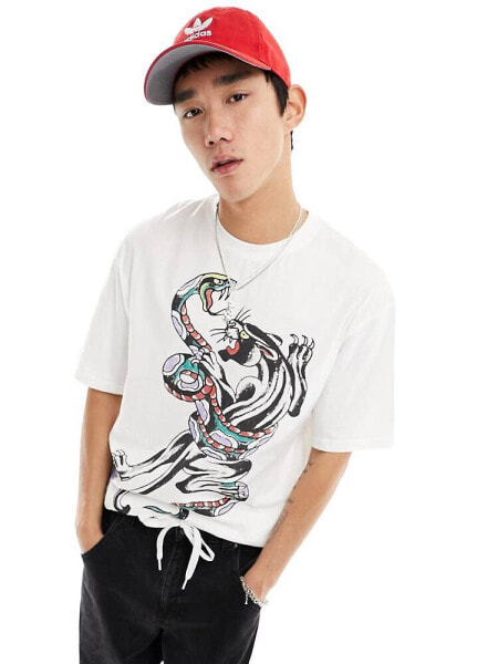 Ed Hardy oversized t-shirt with panther graphic