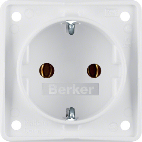 Berker 947782502 - Type F - White - IP44 - 250 V - 16 A