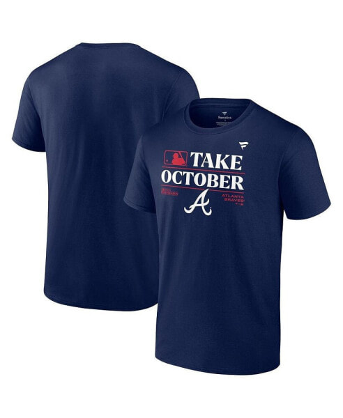 Men's Navy Atlanta Braves 2023 Postseason Locker Room Big and Tall T-shirt