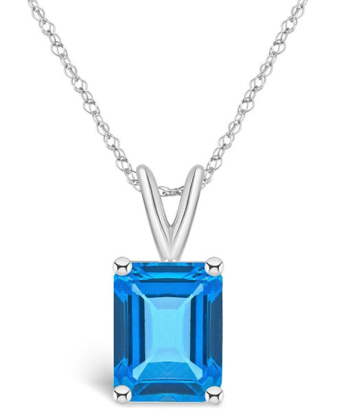 Blue Topaz (4-1/4 ct. t.w.) Pendant Necklace in 14K White Gold or 14K Yellow Gold