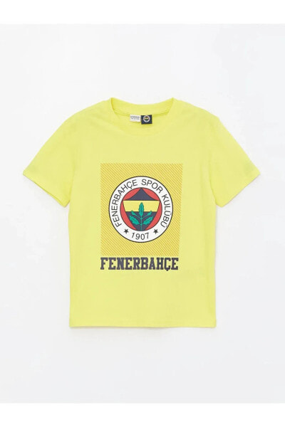 LCW Kids Bisiklet Yaka Fenerbahçe Baskılı Kısa Kollu Erkek Çocuk Tişört