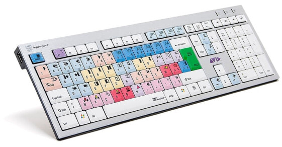 Logickeyboard LKB-NEWSC-AJPU-FR - Full-size (100%) - USB - Scissor key switch - AZERTY - Silver