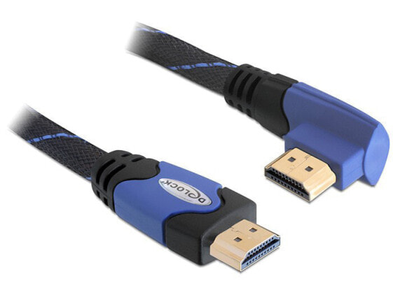 Разъем HDMI Delock 5m High Speed HDMI 1.4 - 5 м - HDMI Type A (стандартный) - HDMI Type A (стандартный) - 4096 x 2160 пикселей - 3D - черный - синий