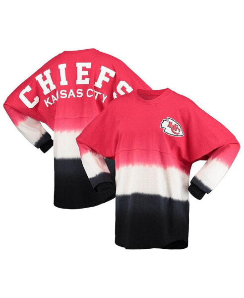 Women's Red, White Kansas City Chiefs Ombre Long Sleeve T-shirt