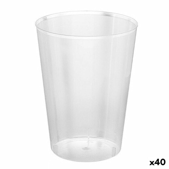 Набор стеклянных многоразовых чашек Algon Прозрачный Сидр 40 штук 500 мл (10 предметов)