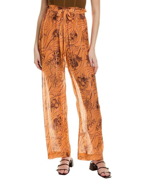 Sabina Musayev Giovanni Silk-Blend Pant Women's Orange S