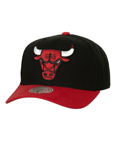 Men's Black, Red Chicago Bulls Soul XL Logo Pro Crown Snapback Hat