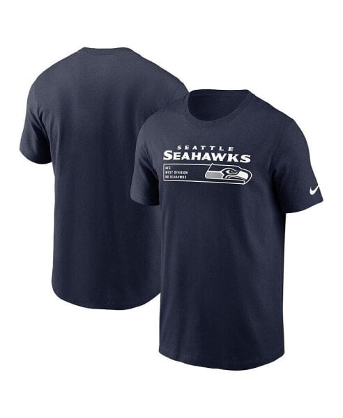 Men's College Navy Seattle Seahawks Division Essential T-shirt