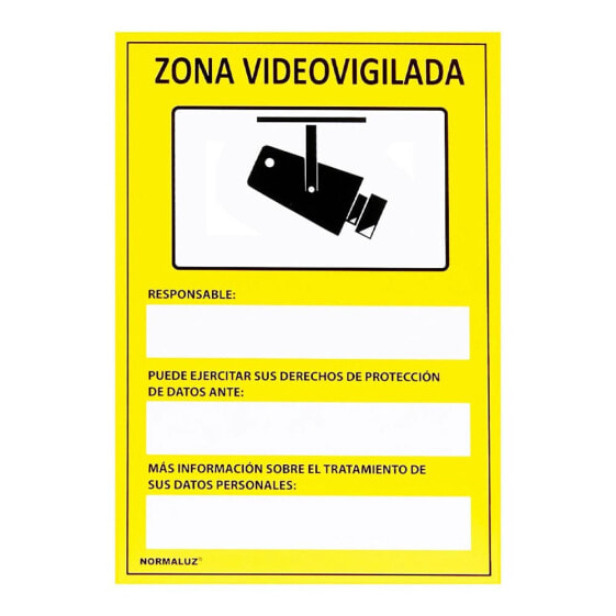 NORMALUZ Zona Videovigilada 15x20 cm Informative Poster