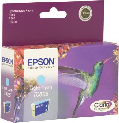 Epson Hummingbird Singlepack Light Cyan T0805 Claria Photographic Ink - Pigment-based ink - 1 pc(s)