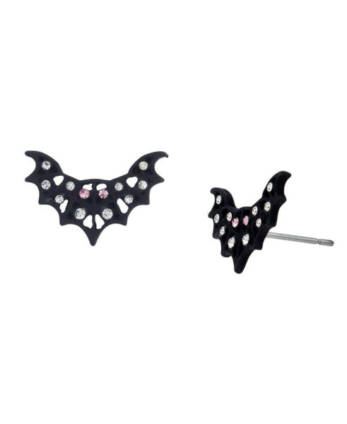 Faux Stone Bat Stud Earrings