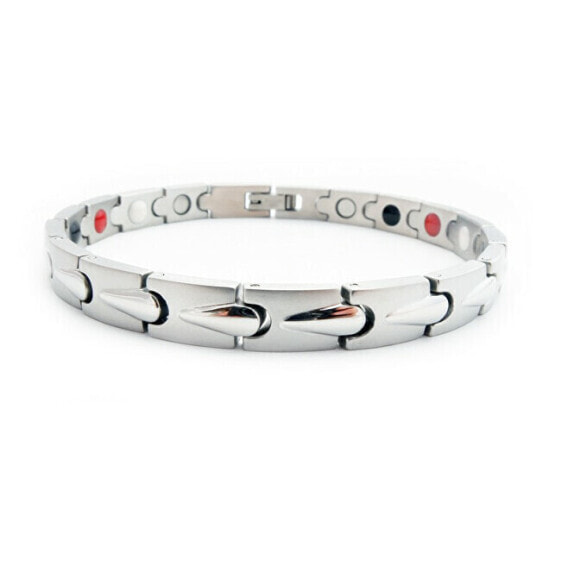 Multifunctional magnetic bracelet width 7 mm silver