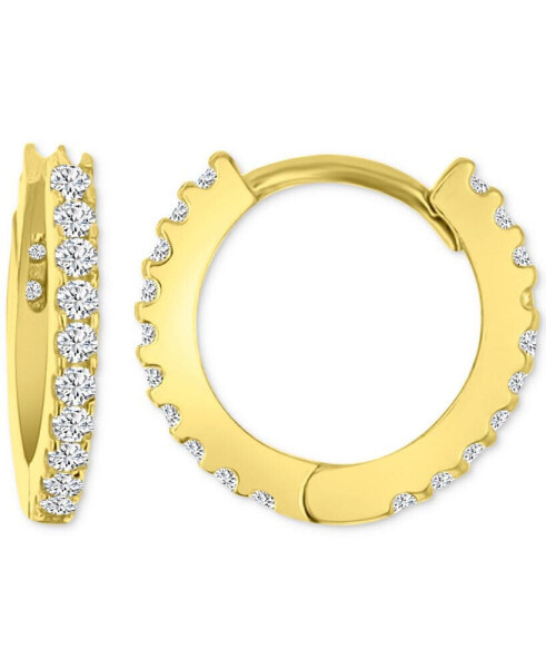 Серьги Macy's Cubic Zirconia Hoop 14k Gold