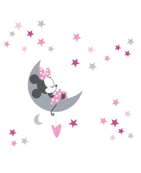 Disney Baby Minnie Mouse Pink/Gray Celestial Wall Decals by Lambs & Ivy