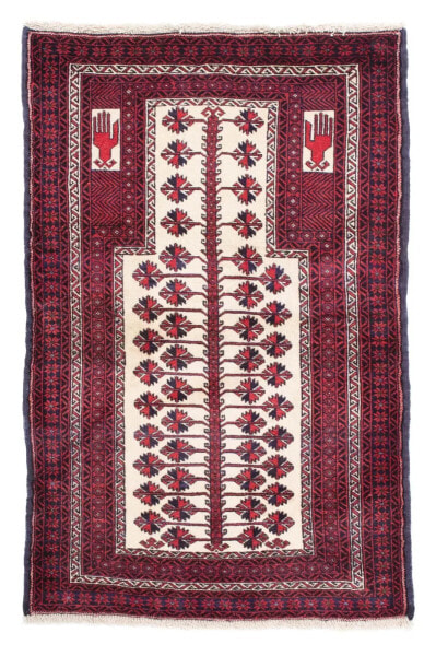 Belutsch Teppich - 136 x 89 cm - rot