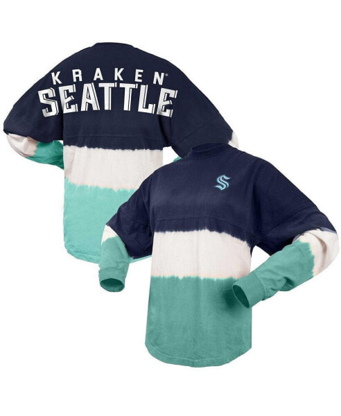 Блузка Spirit Jersey женская Синяя, Голубая с омбре-эффектом и длинным рукавом Seattle Kraken