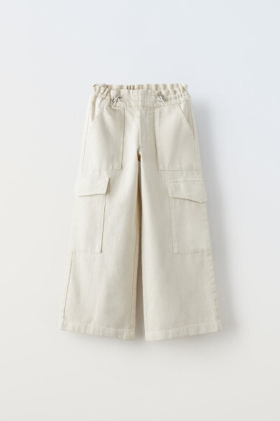 Wide-leg cargo jeans