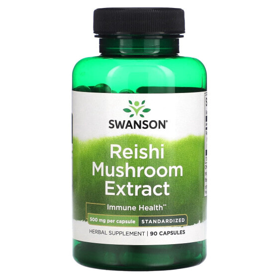 Экстракт гриба рейши стандартизированный Swanson 500 мг 90 капсул